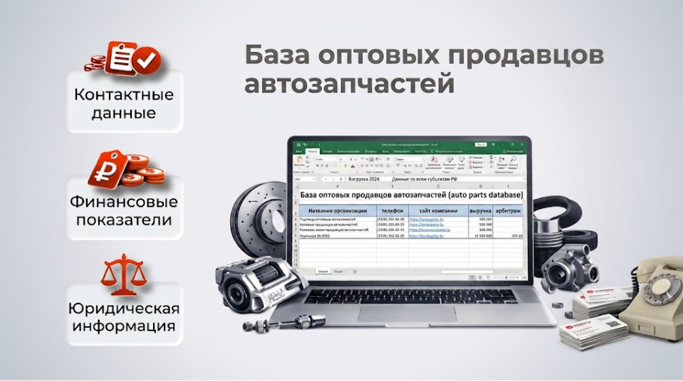 База оптовых продавцов автозапчастей