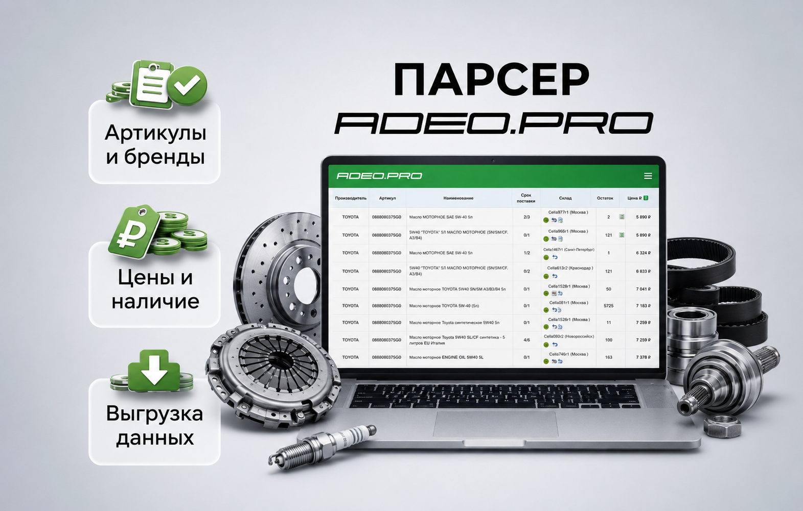 Парсер ADEO.PRO