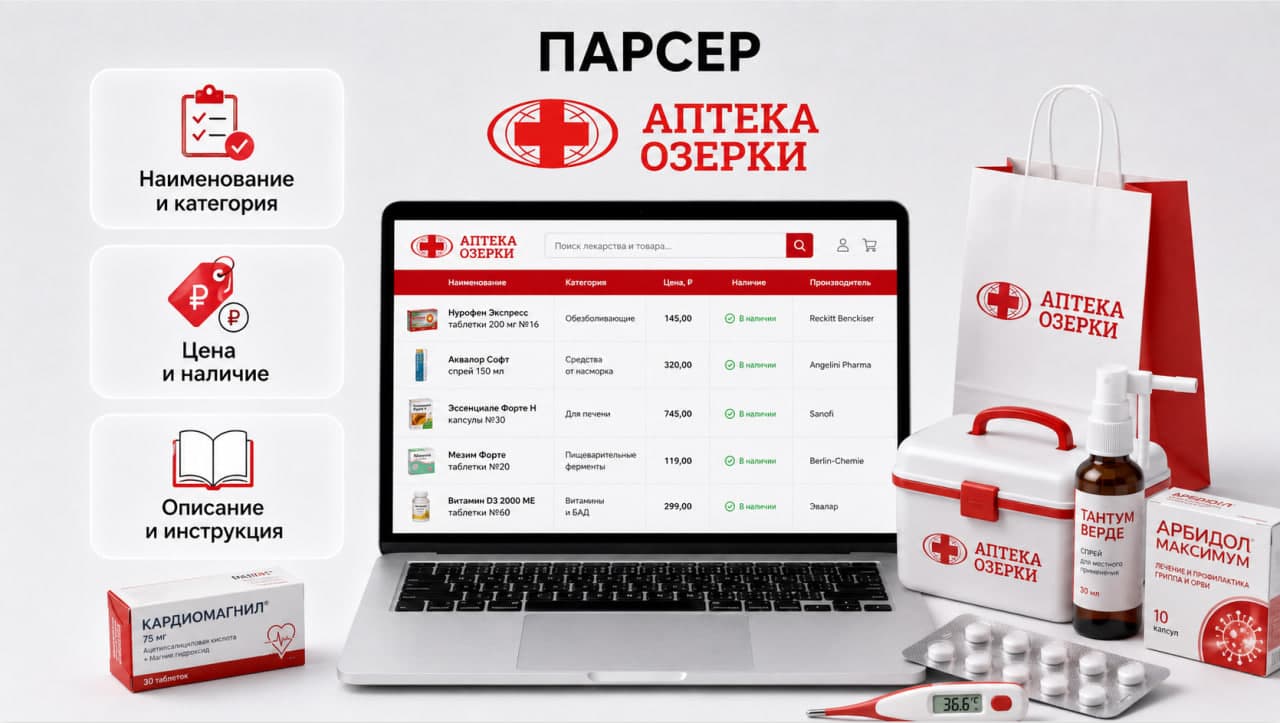 Парсер Оzerki.ru